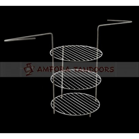 Решетка-гриль 3-х ярусная средняя для тандыра (Охотник; Есаул; Атаман; Большой; Дарстархан; Скиф) АМФОРА